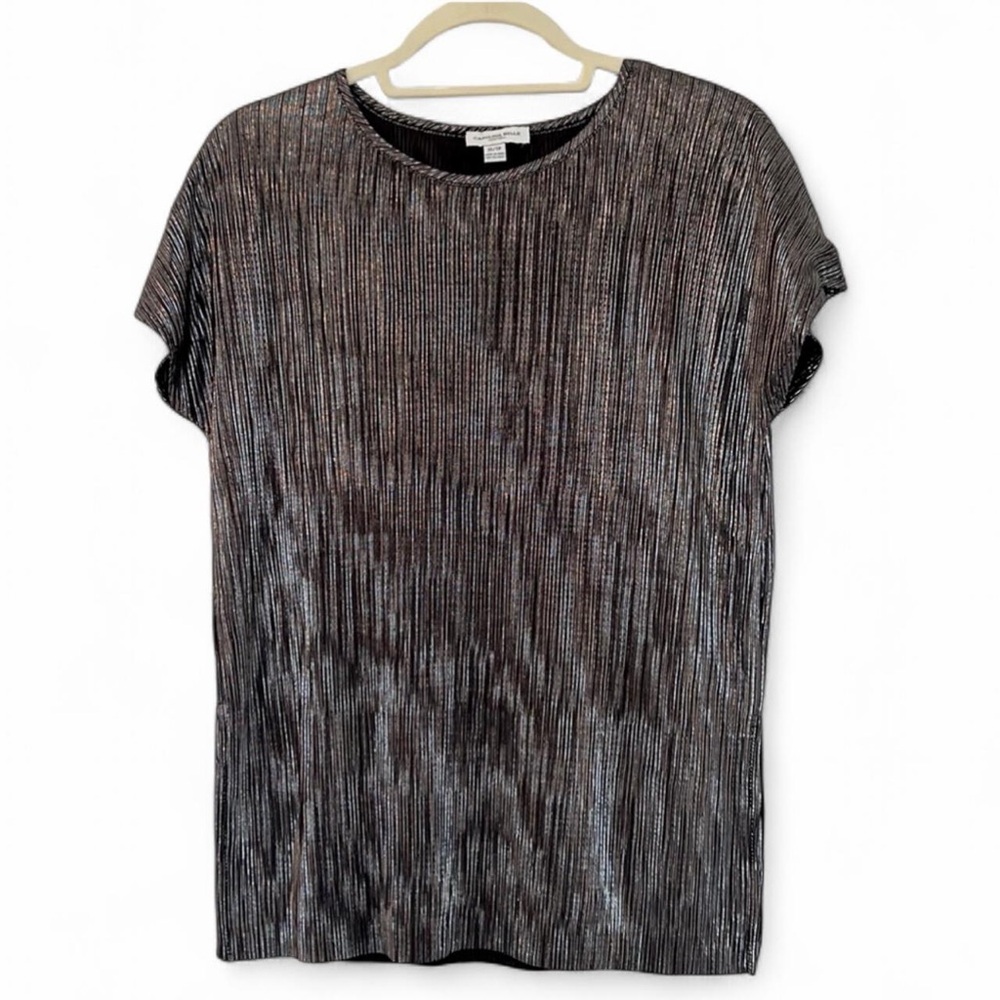 Metallic Pleated Top Silver XS